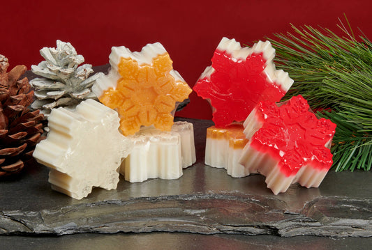 Christmas Snowflake Soaps